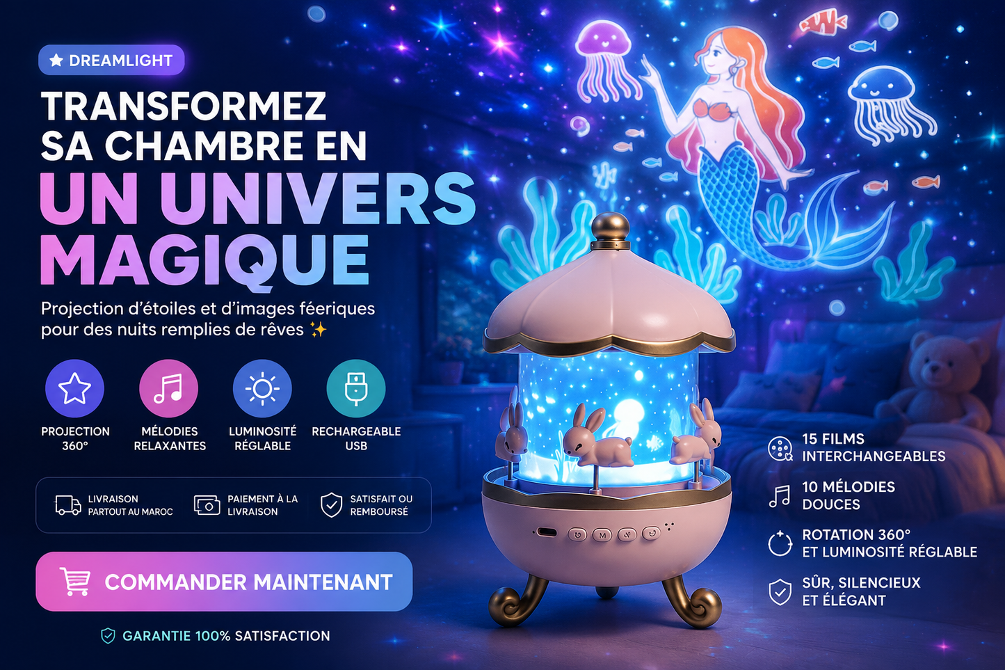 BUNNY NIGHT LIGHT PROJECTOR