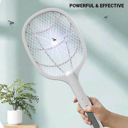 Raquette Électrique Anti-Moustiques 2-en-1