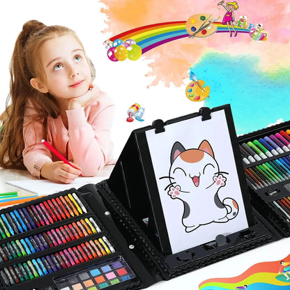 طقم الرسم والإبداع للأطفال – 208 قطعة متكاملة
