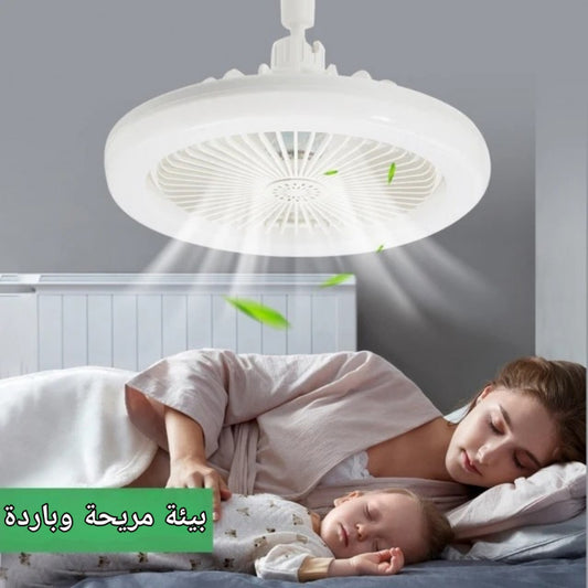 مصباح السقف مزود بمروحة مع جهاز تحكم عن بعد