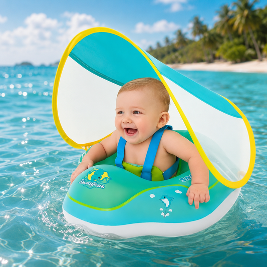 Bouée Gonflable Bébé avec Pare-Soleil - 6 à 72 mois