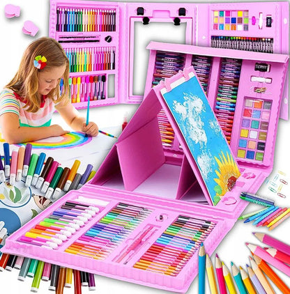 طقم الرسم والإبداع للأطفال – 208 قطعة متكاملة