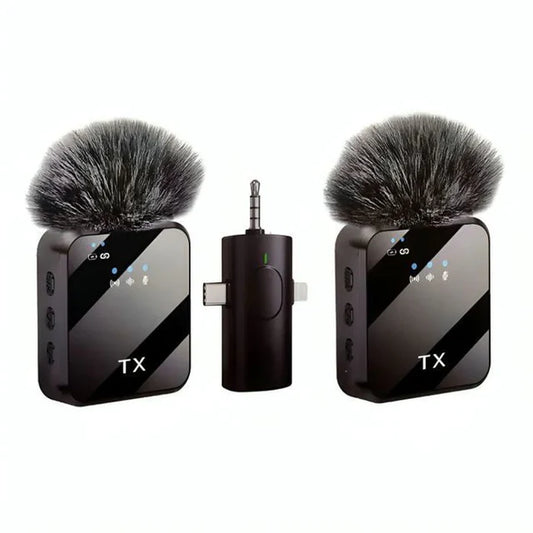 2 Microphone Sans Fil - Haute Qualité Audio & Réduction de Bruit