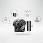 2 Microphone Sans Fil - Haute Qualité Audio & Réduction de Bruit